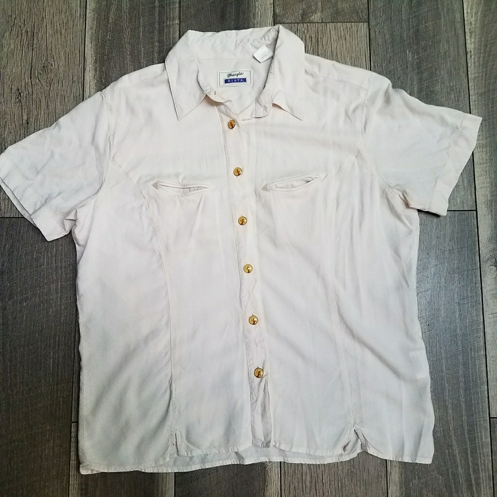 Wrangler Riata Cowgirl Button Detail Ivory Shirt